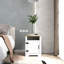Table de chevet Farmhouse, table d'appoint avec porte de grange, table d'appoint moderne avec rangement pour chambre à coucher, bureau