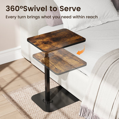 Adjustable Swivel C-side Table with Height Control
