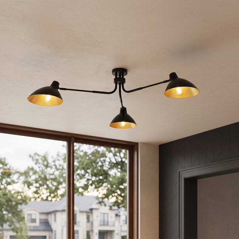 Plafonnier semi-encastré 3 lumières