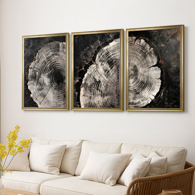 ABSTRACT Series CCXLIV - Toile tendue avec châssis sur mesure - 3 pièces