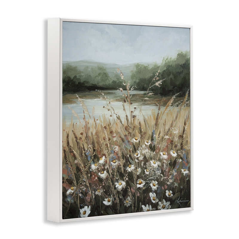 Fleurs sauvages par Marsh, estampe numérique encadrée par Lindsay Kivi Fine Art, H 20 po x l 16 po