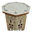 Ensemble de table de bout en bois massif andalou abstrait