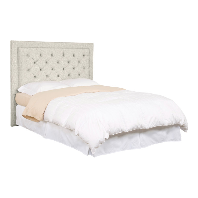 Hillary/Hank Queen Upholstered Panel Headboard, Nomad Snow Crypton® Chenille