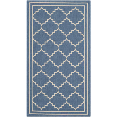 Anais Hooked Blue/Beige Indoor/Outdoor Rug