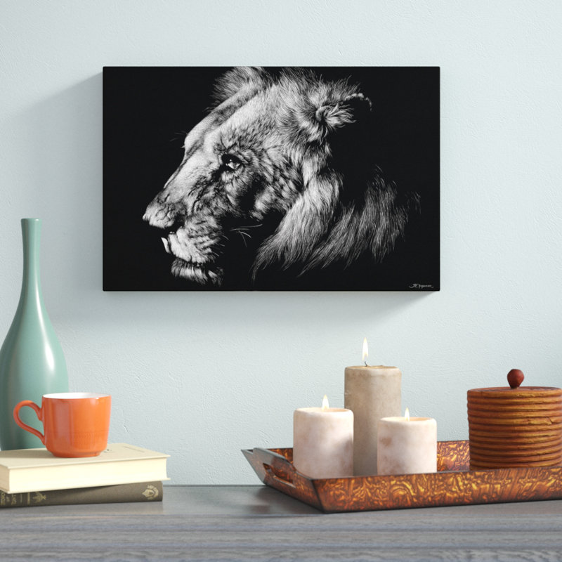 «Wildlife Scratchboard I», impression sur toile, H 12 po x l 18 po
