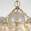 Julie Neill Talia Large Chandelier in Gild with Gold Fleck Glass
