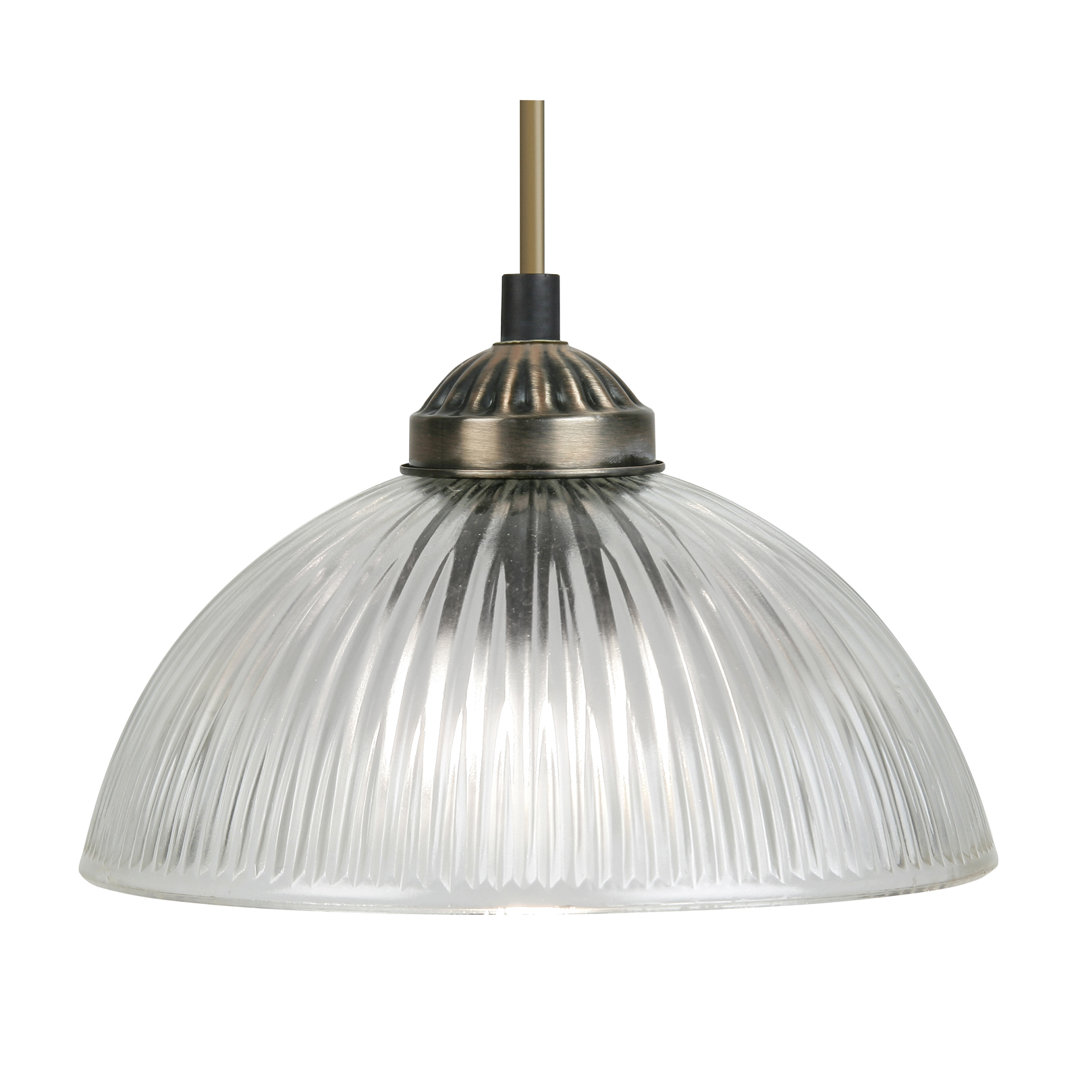 Beavers 1 - Light Antique Brass Dome Pendant