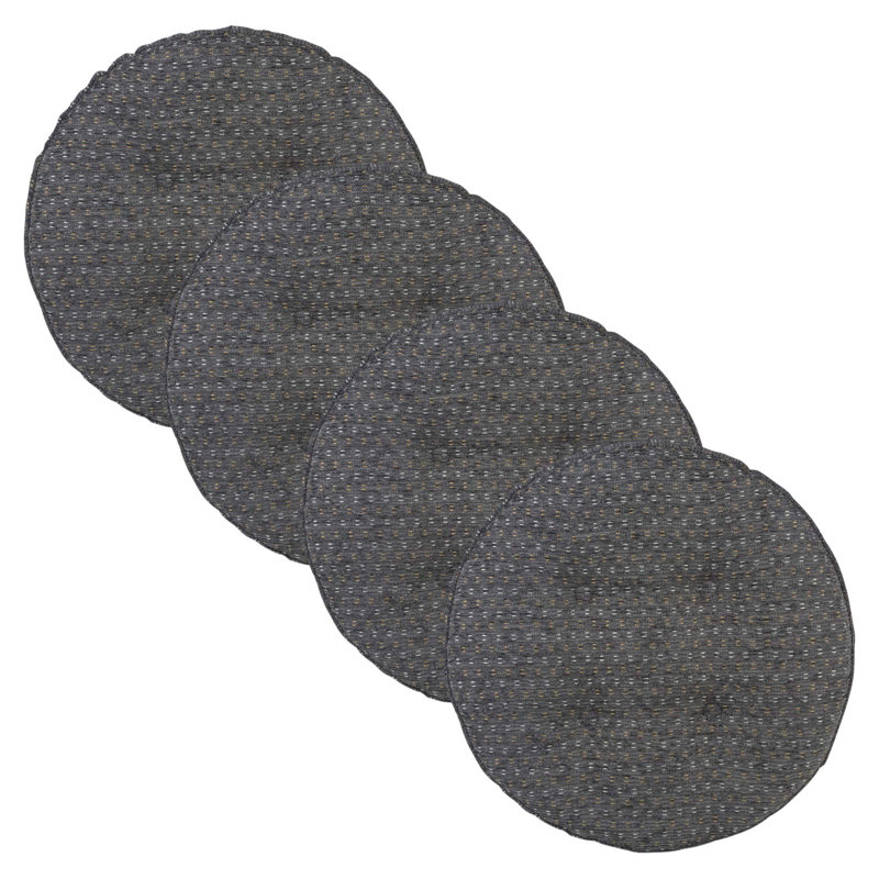 Coussin de siège de tabouret de bar texturé antidérapant, rond de 14 pouces, gris