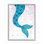 «Nautical Mermaid Scale Tail Sea» par Ziwei Li - impression d'art graphique