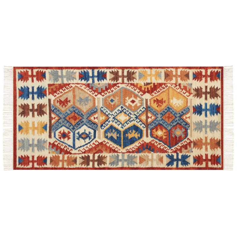 Bhismpal Southwestern Wool Hand Woven Area Rug, Rectangle 80 x 150cm