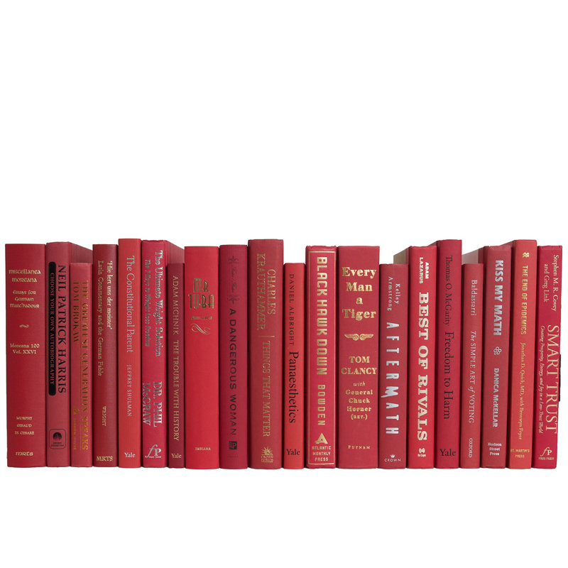Livres décoratifs - Livres de verger - Livres rouges au pied, Rouge vif