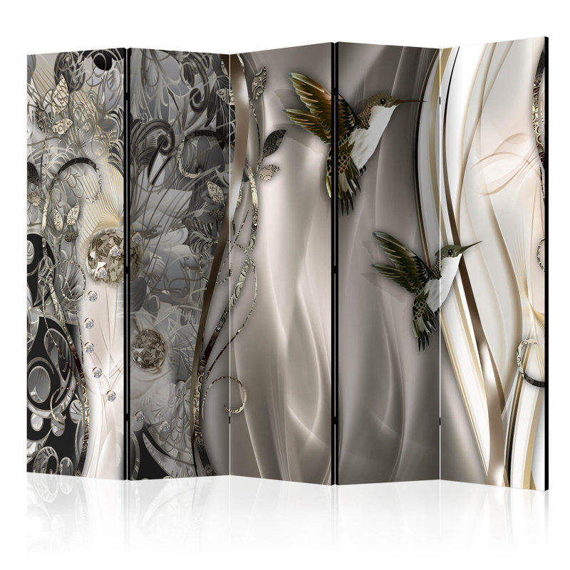 Sidney 225cm W x 172cm H 5 - Panel Folding Room Divider