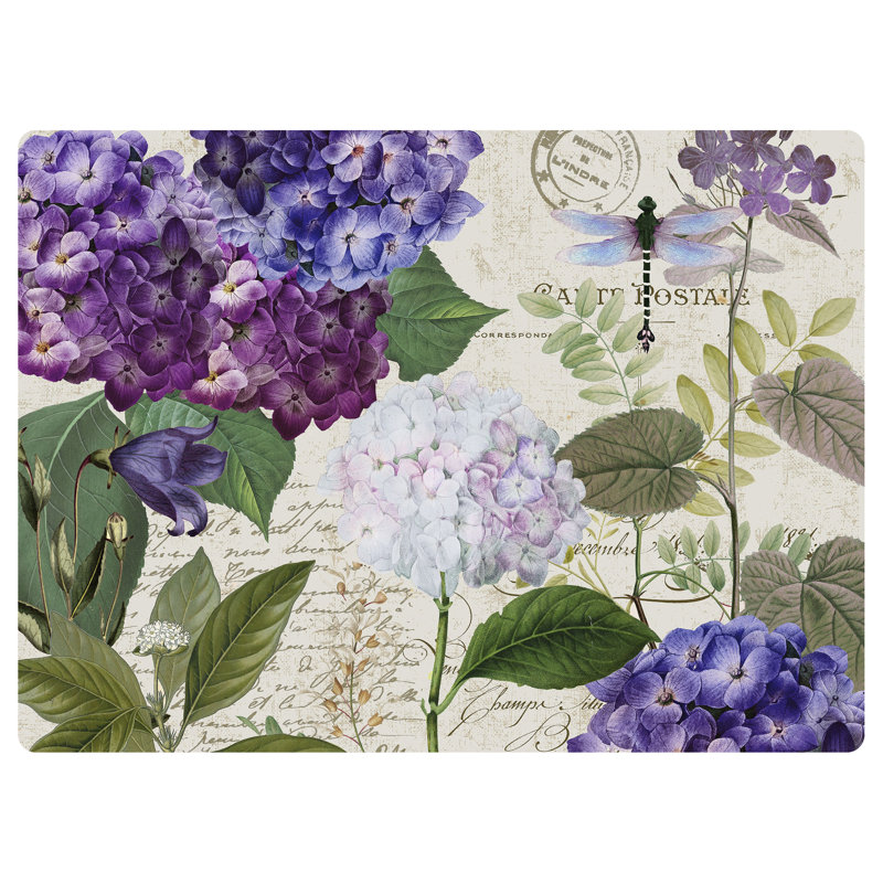 Tapis de chaise de bureau 9 à 5 Hydrangeas 35 po x 47 po