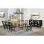 Ensemble de 2 chaises d'appoint Windsor modernes avec dossier en broche, bois massif, finition noire