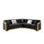 Canapé modulaire en L 106 po Chesterfield, capitonné à boutons avec coussins pour le salon, facile à assembler-2074570932