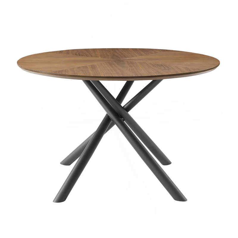 Table de bout 53,14 po en MDF, Noyer, H 29,75 po x L 53,14 po x l 53,14 po