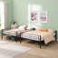 Lit superposé double au dessus d'un lit double, aucun sommier requis, assemblage facile-1461053203