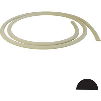 HR100 - 1/2"H x 1"D x 144"L Half Round Flexible Moulding