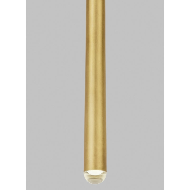 Pylon 1 - Light LED Pendant, Natural Brass