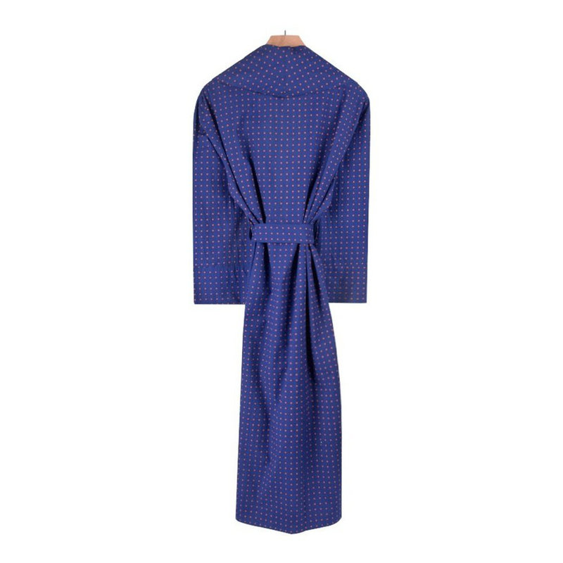 Conleth 100% Cotton Mid-Calf Bathrobe with Pockets, M