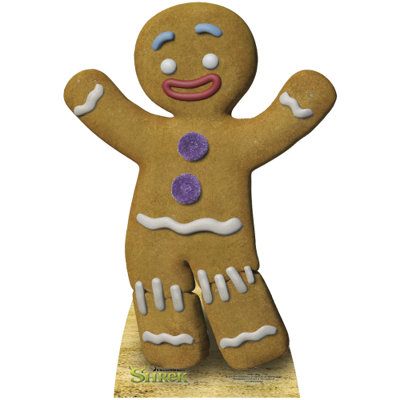 SC787 Gingerbread Man Shrek Cardboard Cutout Standup