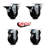 4 Piece Hard Rubber Caster Set