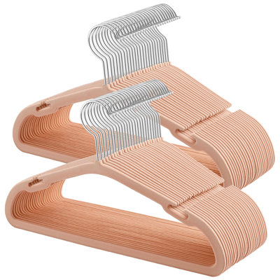 Baby Hangers 50 Pack, 14 X 8 Inches, Kids Hangers For Closet, Non-Slip Velvet Hangers, Children Hangers, Space-Saving, Wide Shoulder Notches