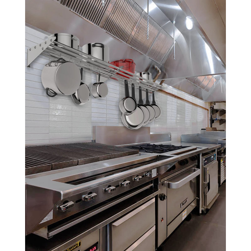 Support à casseroles mural Coppins, H 5,5 po x l 60 po x P 12 po