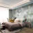 Geometric Leaf Pattern Circle Scandinavian Removable Wallpaper-1125850033