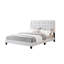 Lit plateforme tapissier contemporain avec tête de lit ajustable, lit en similicuir, blanc, simple-91956933-91956936