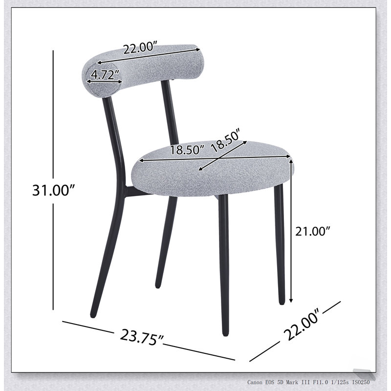 Ensemble de 2 chaises de salle à manger élégantes avec sièges rembourrés confortables et pieds en bois massif durables, pour les cuisines et les salles à manger modernes.