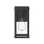 Petite lanterne murale noire matte avec panneaux en verre transparent Ryle-127681964