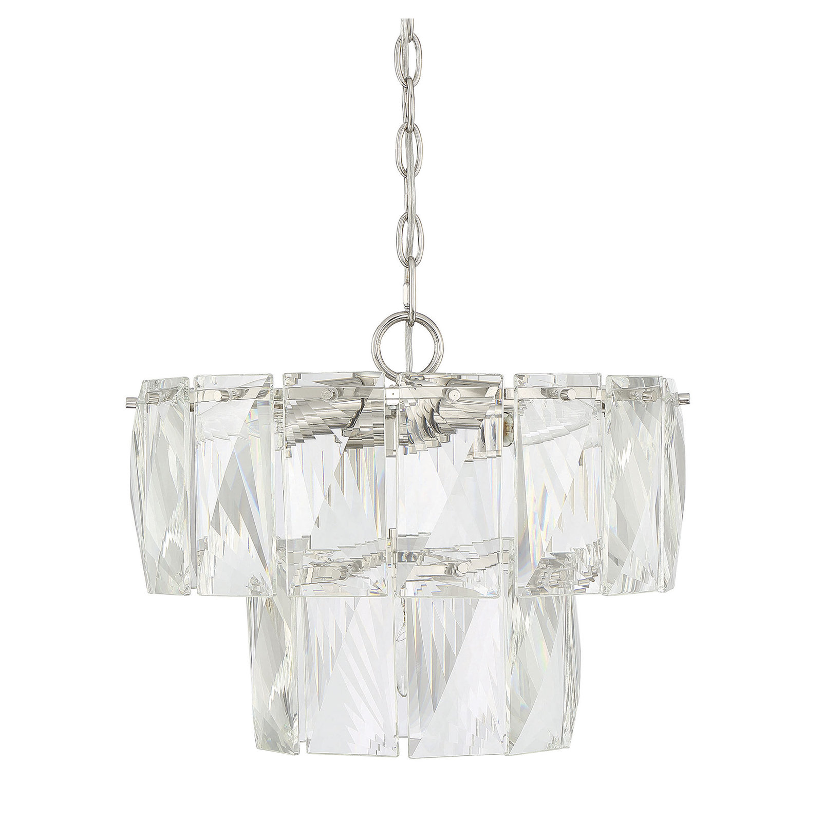 4 - Light Metal Dimmable Geometric Chandelier