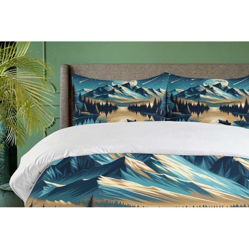 Mountain Duvet Cover, King Duvet Cover + 2 Standard Shams