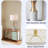 Metal Table Lamp With White Lampshade