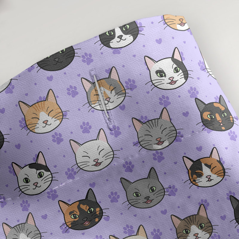 Rideau de douche simple Kitty Cat, Mauve