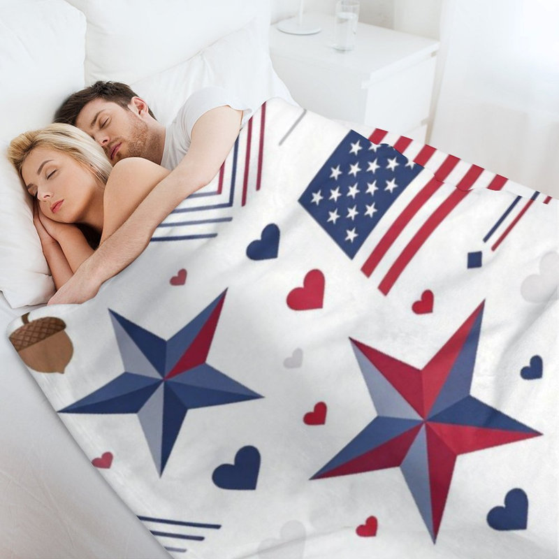 Jeté en flanelle Patriotic Stars Stri, 30 po x 40 po