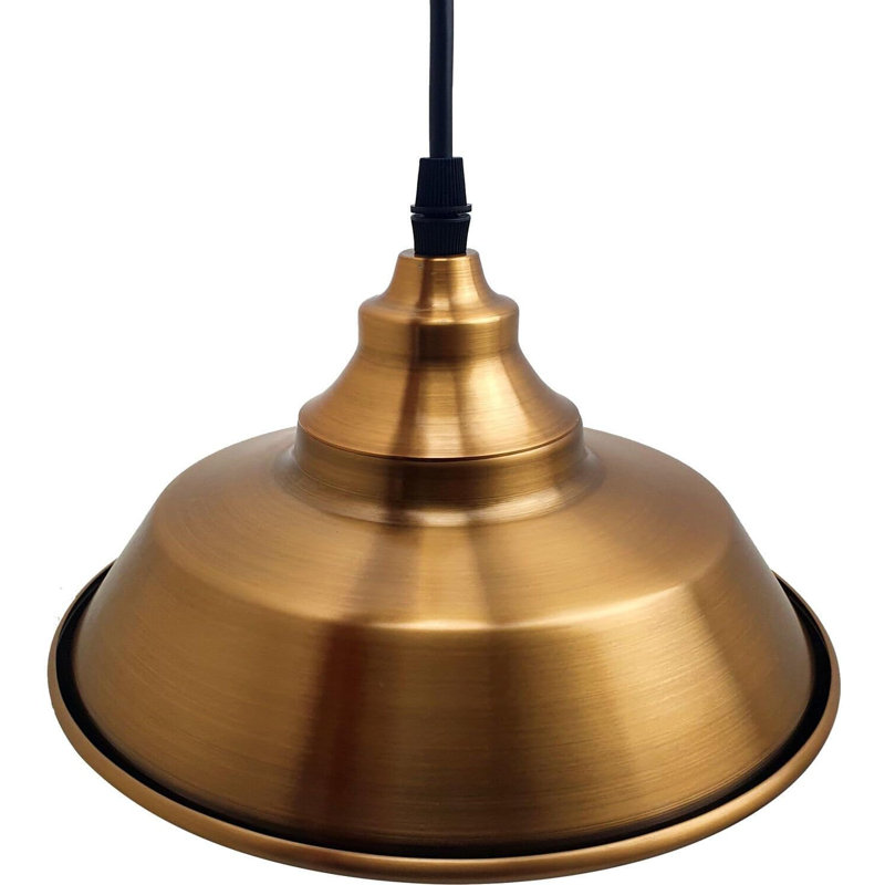 Ezzell 1 - Light Yellow Brass Dome Pendant