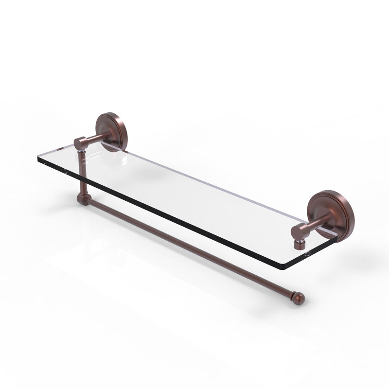 Alcott Bracket Shelf with Towel Bar, Antique Copper