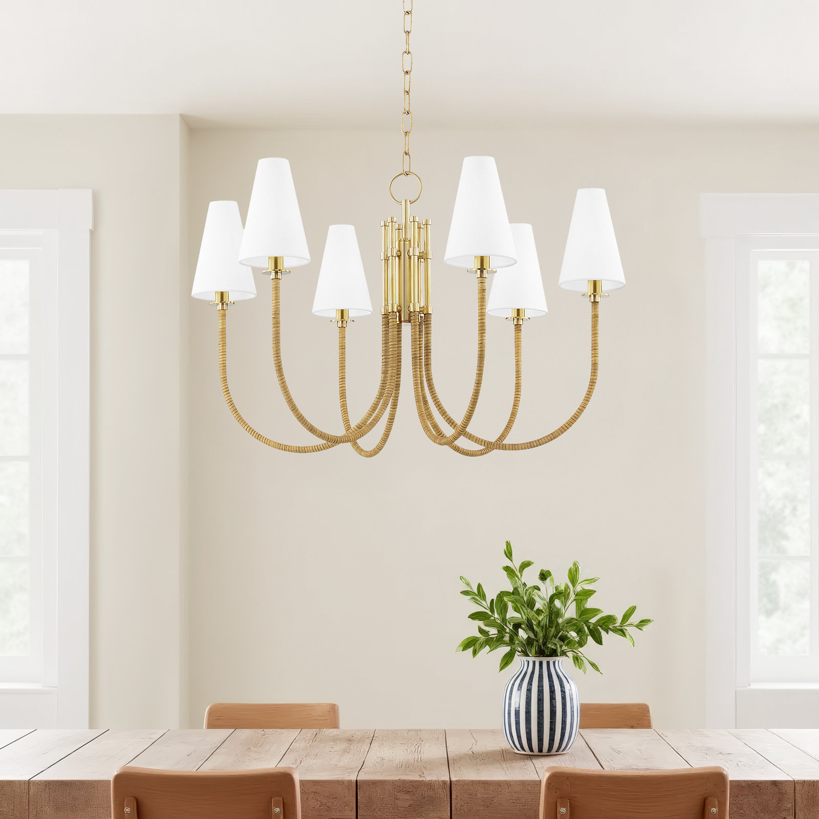6 - Light Metal Chandelier