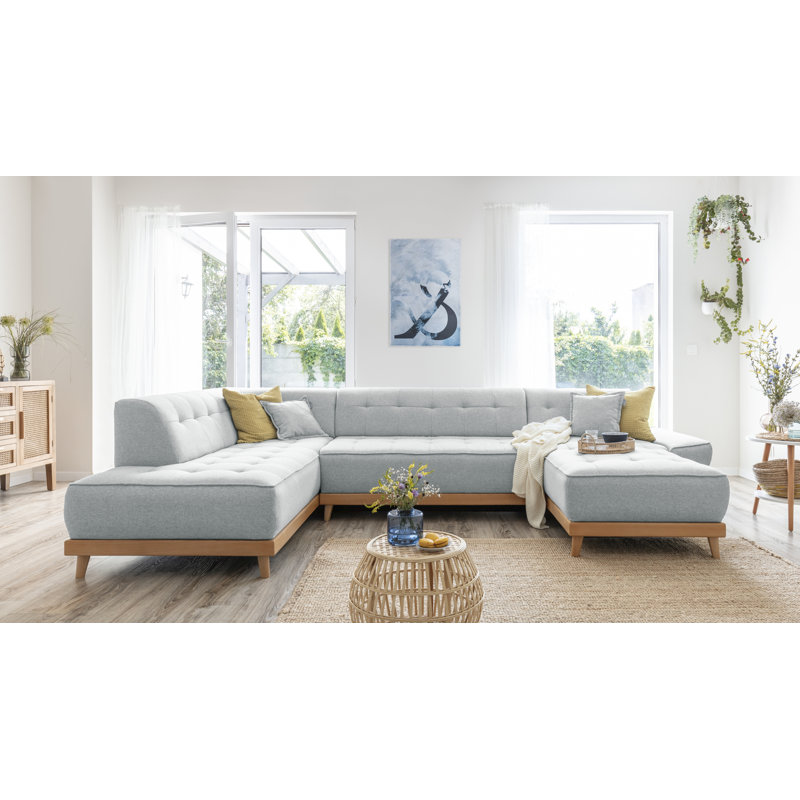 Dazzling Daisy Corner Sofa Bed, Left Hand Facing, Light Grey