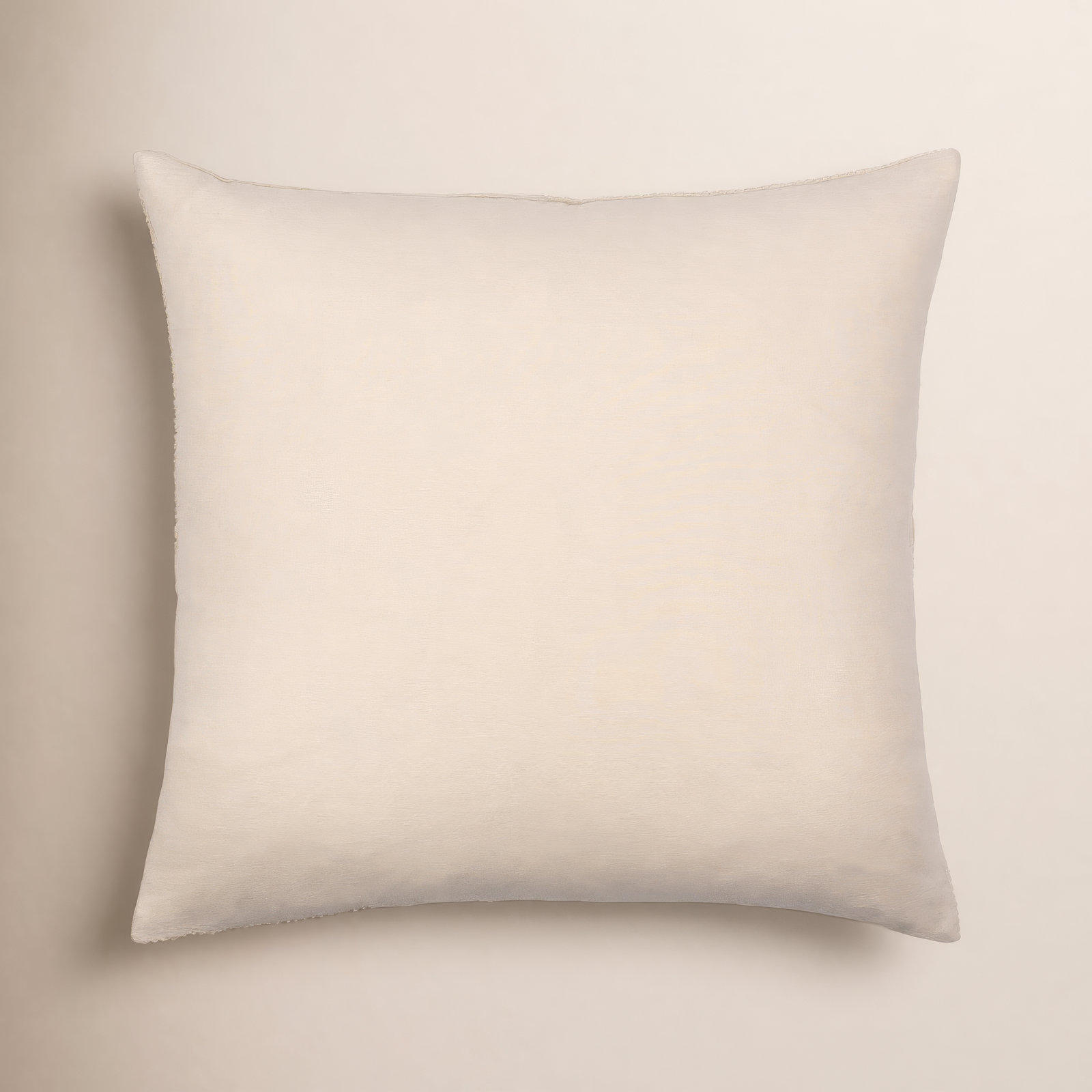 Selma Cotton Throw Pillow, Light Beige, 20" x 20"