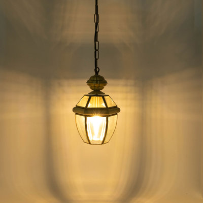 Allistair 1 - Light Brass Lantern Pendant