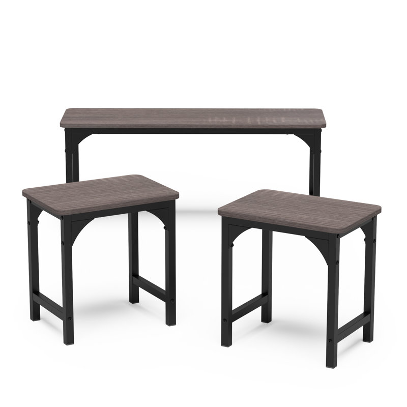 Ilias 3 Piece Set Side Chairs with Bench