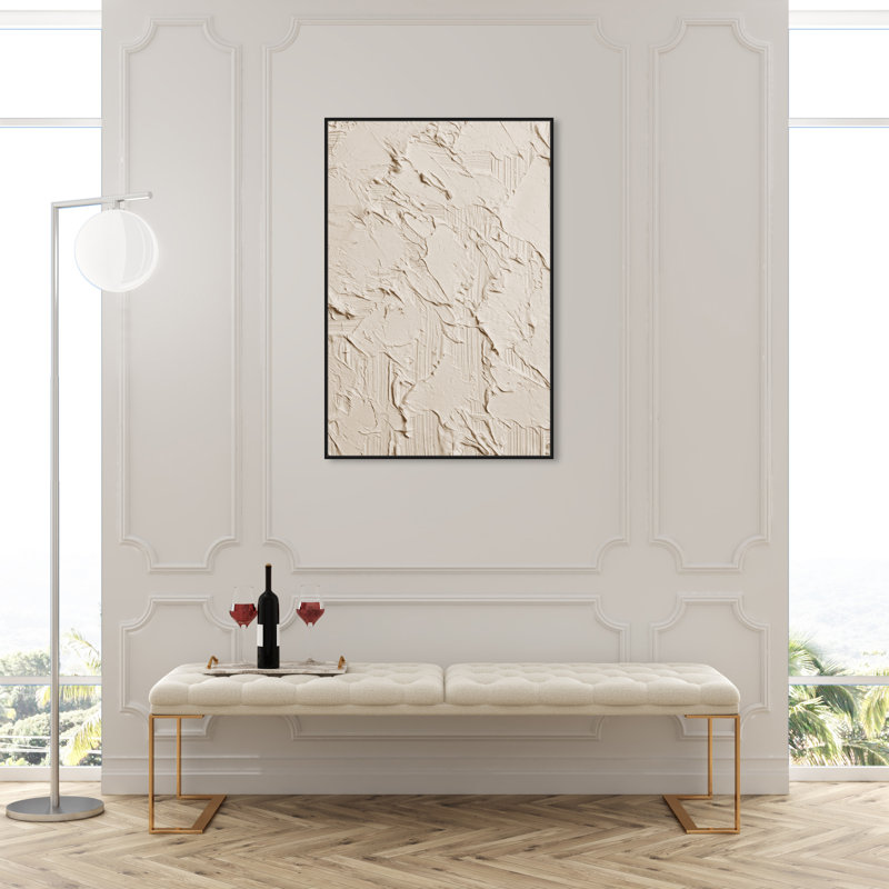 Muted Dabs by Oliver Gal - Floater Frame Print on Canvas, Black, 46" H x 31" W