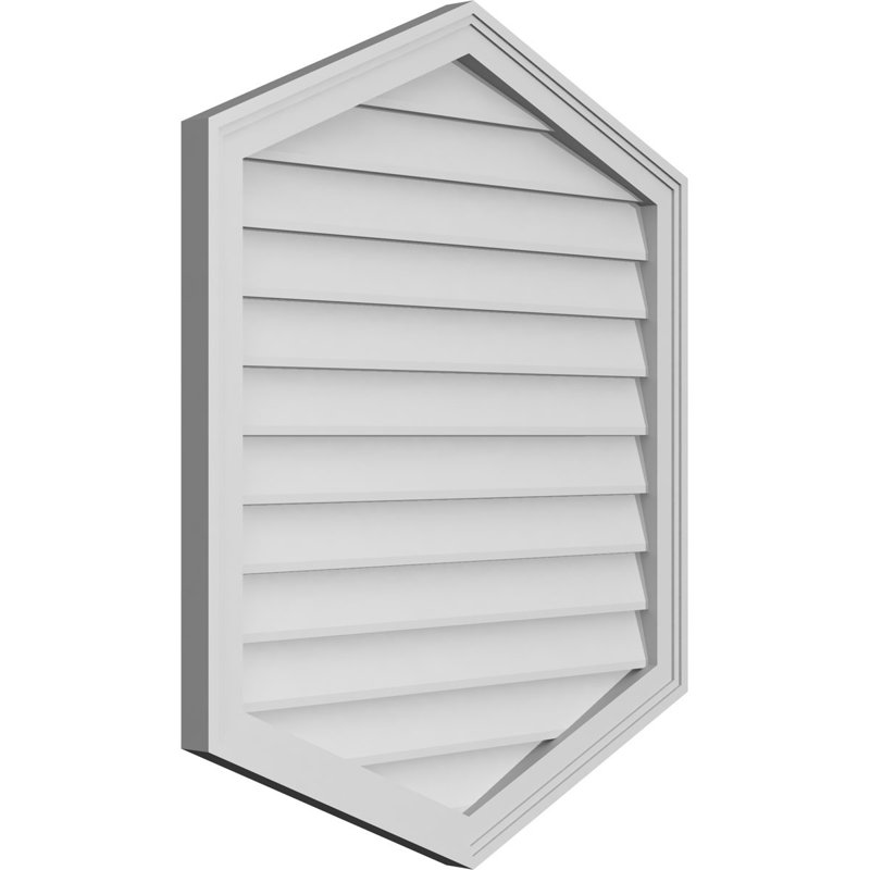 Ventilé vertical à pignon vertical en uréthane 5/12, H 36 po x l 30 po x P 1,5 po