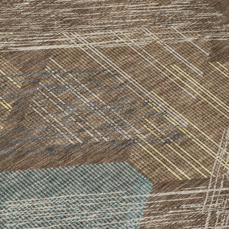 Machine Washable Indoor/Outdoor Chantille ACN2637 Geometric Rug, Chocolate, 9' x 12'
