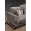 Stylish Corner Sofa, Light Grey, 119.6 x 74.8 x 36.2 inches | Beech Wood & Chipboard Frame, 100% Polyester Fabric | Adjustable Backrest, Soft Foam Cushions, Modern Industrial Design | Includes 5 Cushions-2132314013