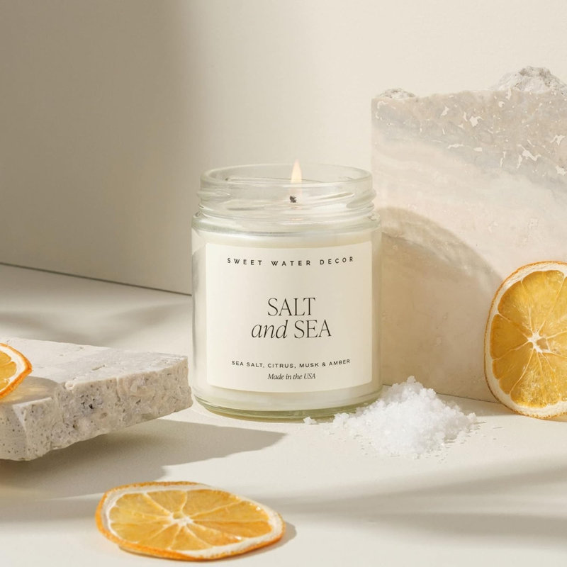 Bougie parfumée sel et mer