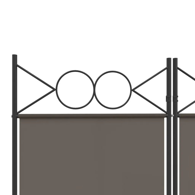 Casida Folding Room Divider, 4, Anthracite, 160 x 220 cm